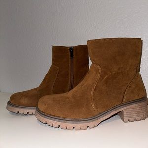 brown ankle boots